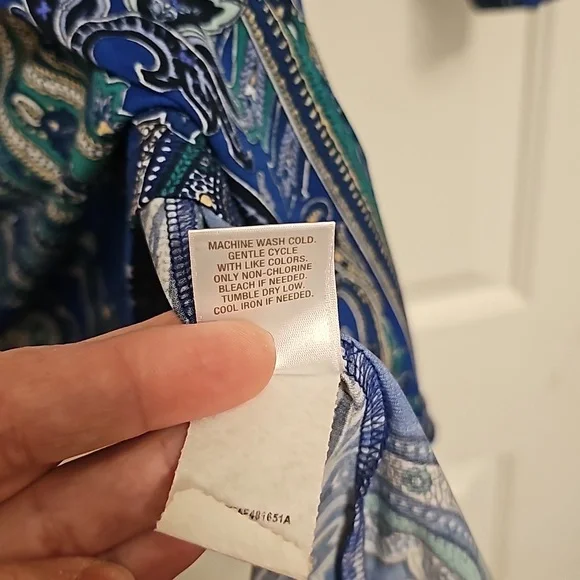 Roz & Ali Paisley Blouse 2x - Picture 6 of 6